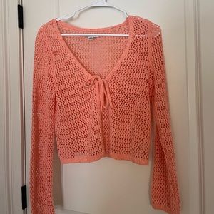 American eagle tie front top